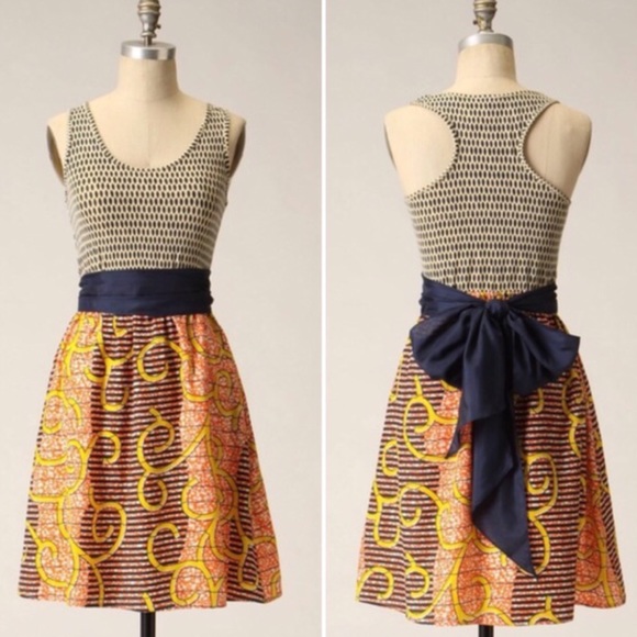 Dresses & Skirts - Anthropologie Mixed Print Racerback Tank Dress